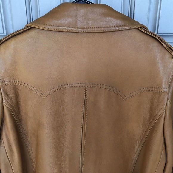 Stanley BlackerSzXL Designed Leather Coat Belt Made In Spain Double Breasted - Picture 7 of 14